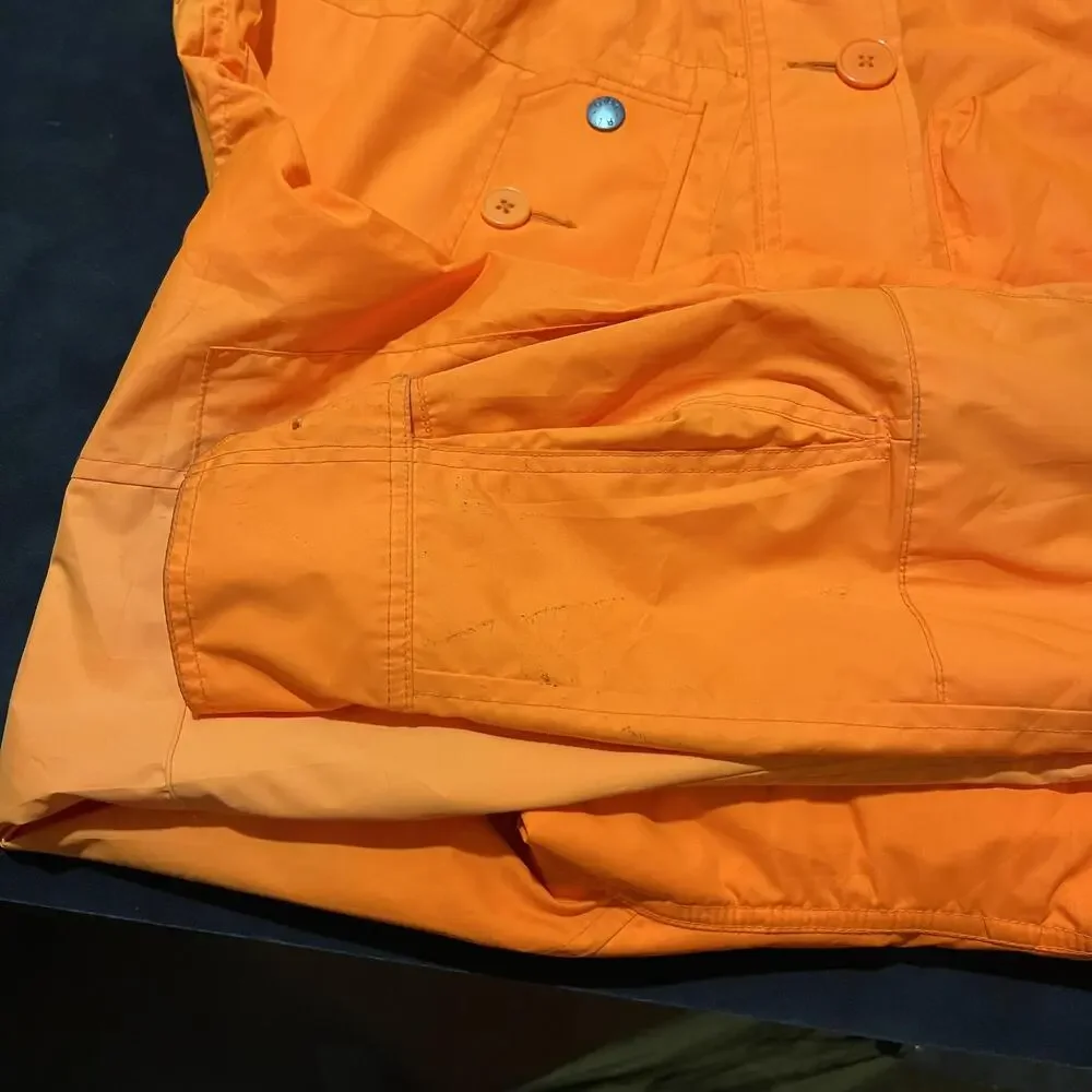 Polo Ralph Lauren Jacket Military Orange Hooded Vintage Anorak Hunting Pockets